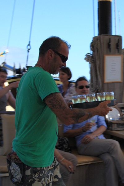 Matthias op de Bussard bij La Palma